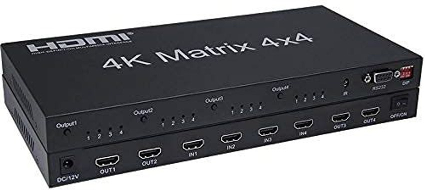 VIBOTON HDMI Switch Matrix 4x4 Hdmi Splitter 4 in 4 Out Hdmi Hub