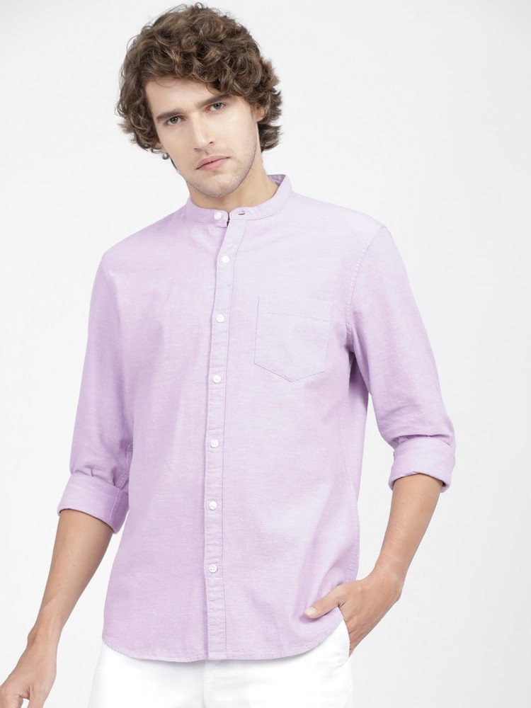 Buy KETCH Men Solid Casual Purple Shirt Online at Best Prices in India