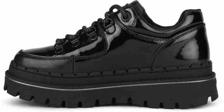 Black 2024 platform skechers