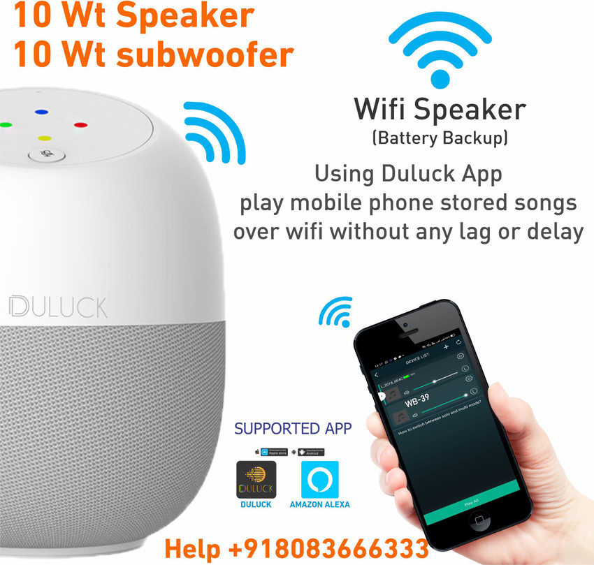 Duluck Smart Wireless Bluetooth Speaker BT with Alexa built in. Connect to your phone play your favorite songs. its 10 Watt speaker with a 10 watt