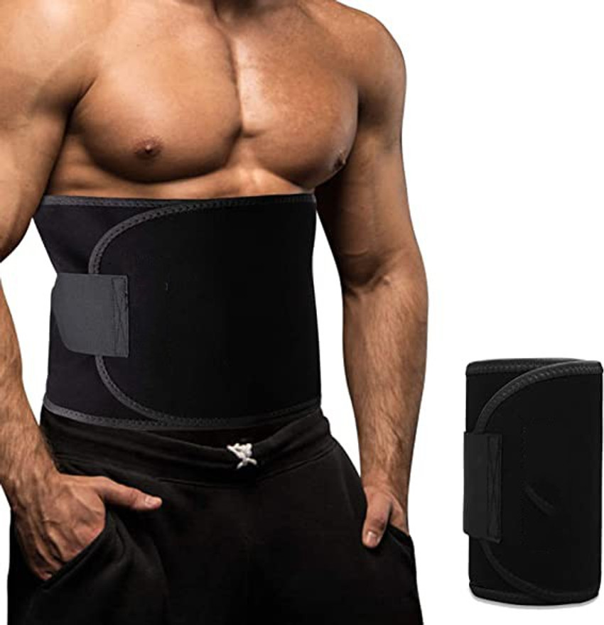 keycraze Waist Trimmer Sauna Ab Belt for Women Men Waist Trainer Stomach Wrap Back Lumbar Support