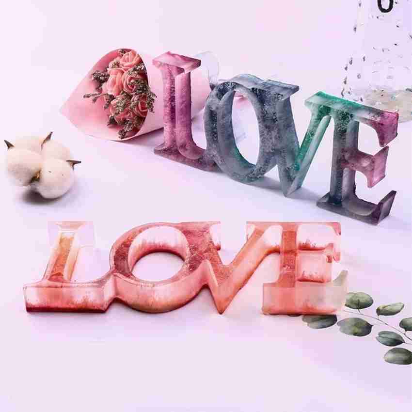 Love Resin Mold,letter Silicone Molds Resin Word Mold for DIY