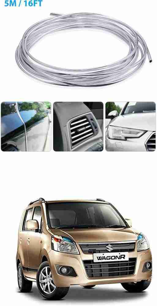 APICAL Maruti Suzuki WagonR Edge Guard Protector for Door and Edges 5 Meter Colour Chrome Silver Car Beading Roll For Bumper Door Window Sill Price in India Buy APICAL Maruti Suzuki WagonR