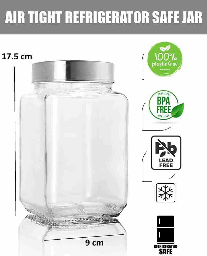 JAJOD Glass Grocery Container - 3000 ml Price in India - Buy JAJOD Glass  Grocery Container - 3000 ml online at
