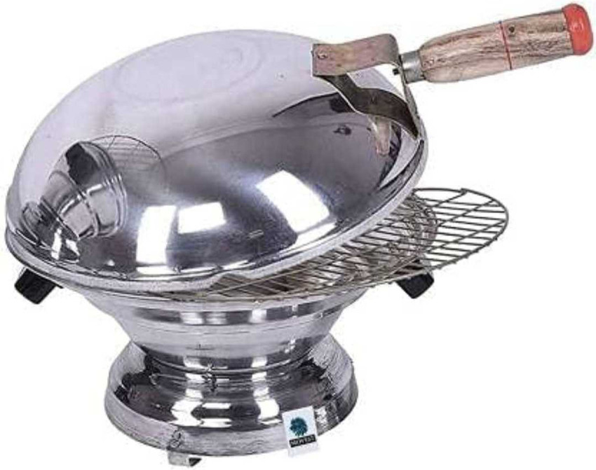 Express Dal Bati maker Baking Oven 25 cm X 25 cm X 35 cm 1 Piece Silver Gas Tandoor Barbecue Grill Food Steamer Induction Bottom Non Stick Coated Cookware Set Price in India