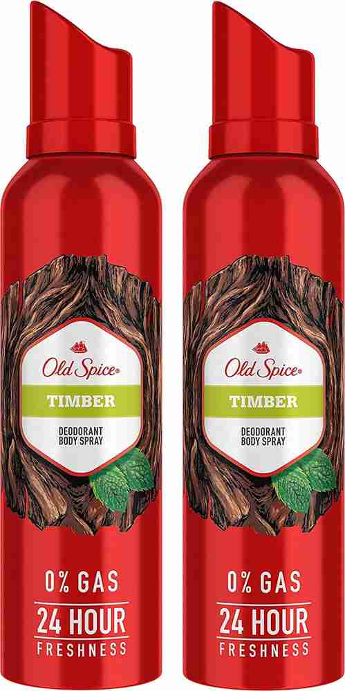 OLD SPICE Timber Body Spray 140ML Each Pack of 2 Deodorant Spray
