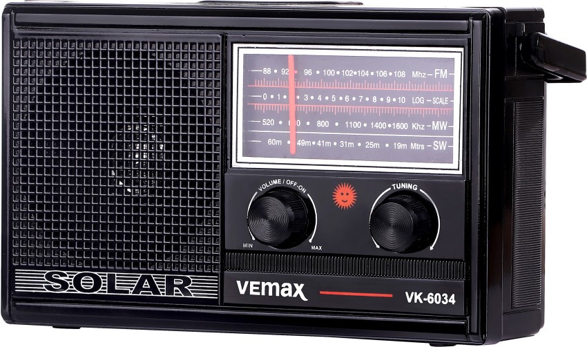 Vemax Green 3-Band (FM/AM/MW) Solar Portable Radio (NO Running