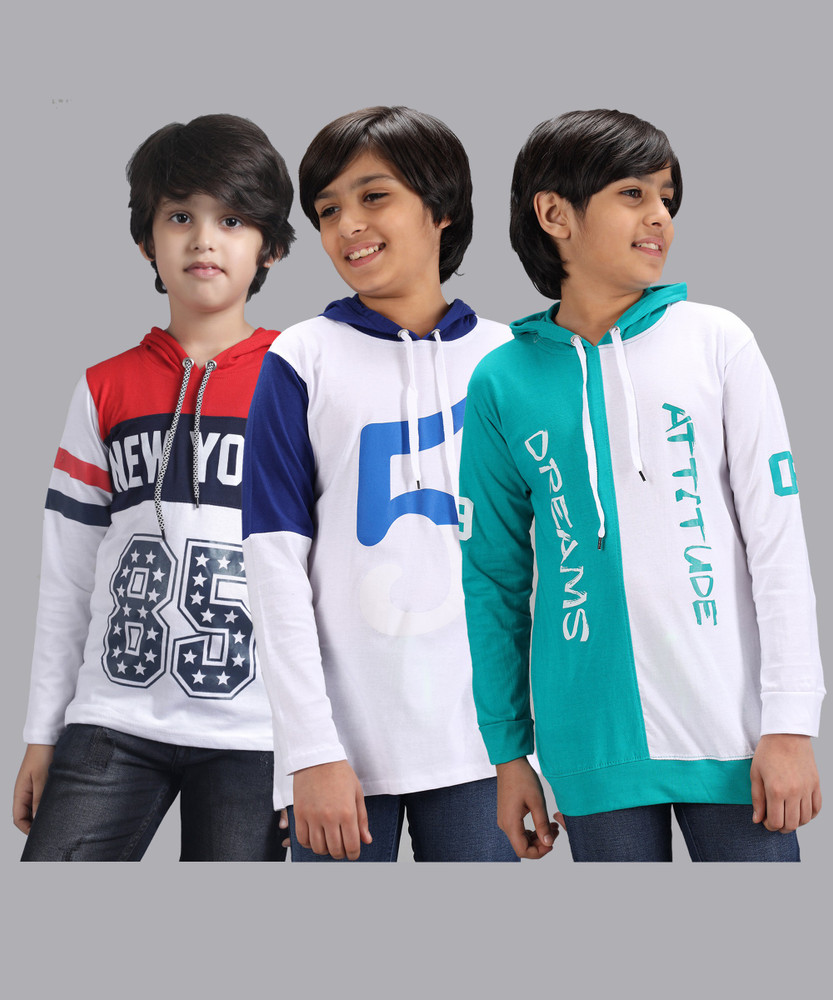 Flipkart Miss Chief Boys Typography Colorblock Pure