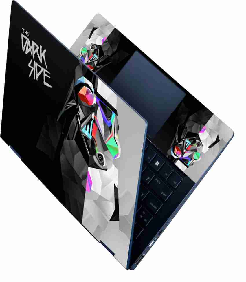 FineArts HD Printed Full Panel Laptop Skin Sticker Vinyl Fits Size Upto 15.6  inches No Residue, Bubble Free - Dark Side Self Adhesive Vinyl Laptop Decal  15.6 Price in India - Buy
