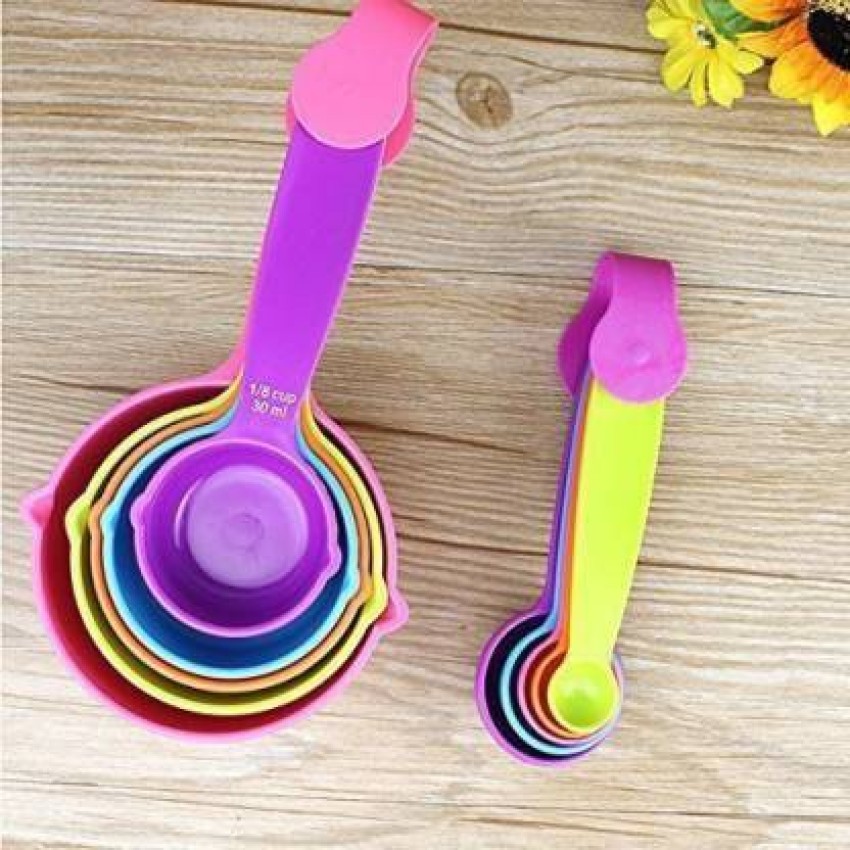10Pcs Measuring Spoons Colorful Plastic Measuring Cups Useful