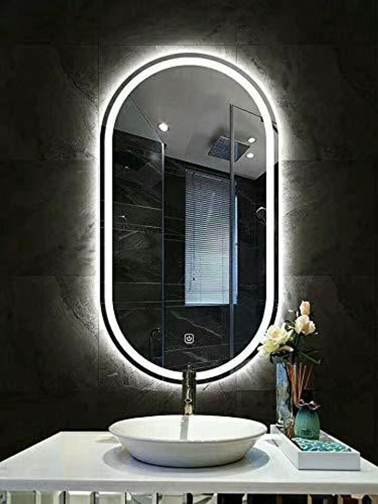 Oval mirror 2025 with lights