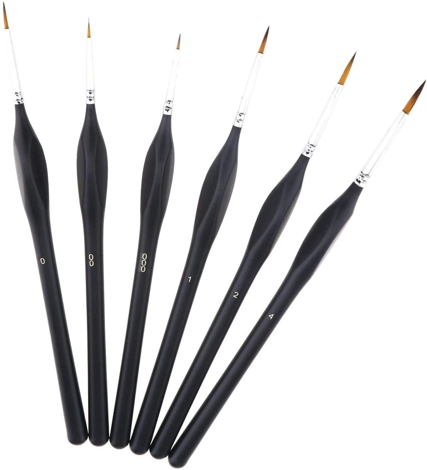 6pcs acrylic paint brushes Fine Paint Brushes for Details Nail Art Brushes