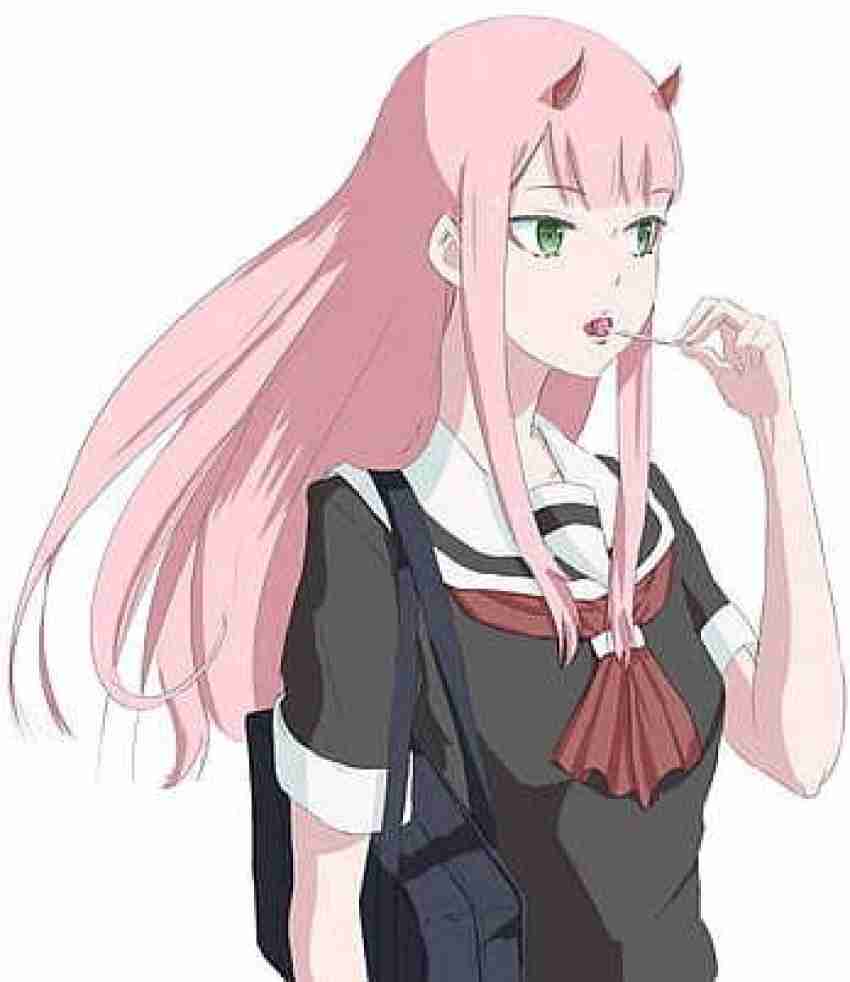 Xx Darling In The Franxx Anime Girls Lollipop Pink Hair Hd Matte Finish  Poster Paper Print - Animation & Cartoons posters in India - Buy art, film,  design, movie, music, nature and