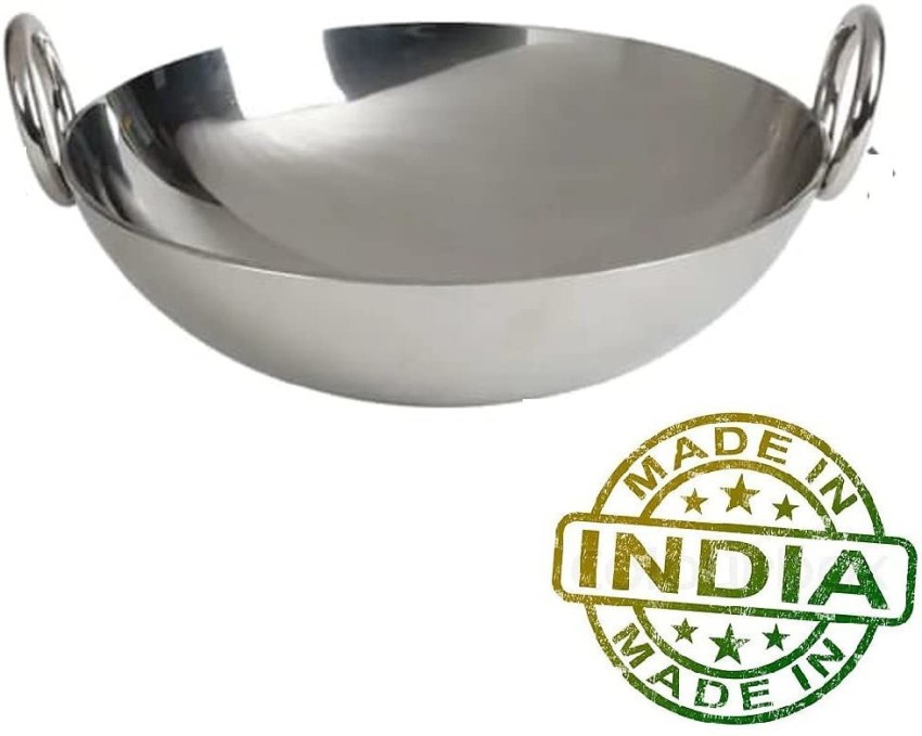 Prestige Silver Stainless Steel Kadai, For Hotel/restaurant