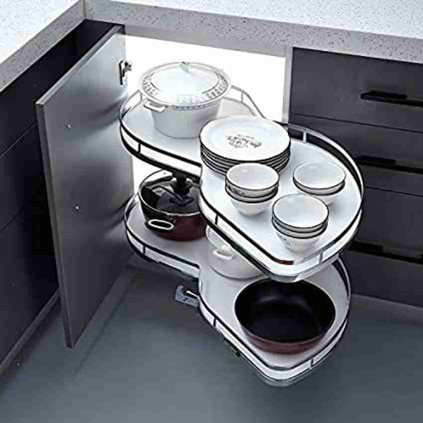 DBR Kitchen Magic Corner Soft Close Right Side Swing Tray Chrome Stainless Steel Wall Shelf Price in India Buy DBR Kitchen Magic Corner Soft Close Right Side Swing Tray Chrome Stainless
