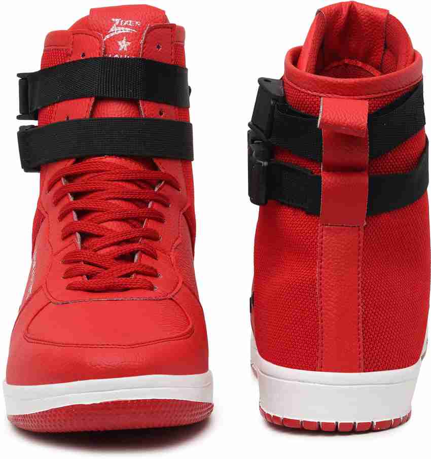 Zixer Men's PRO Style High Top Ankle AirForce 1 Laser Sneakers Long Shoes  For Boys High Tops For Men