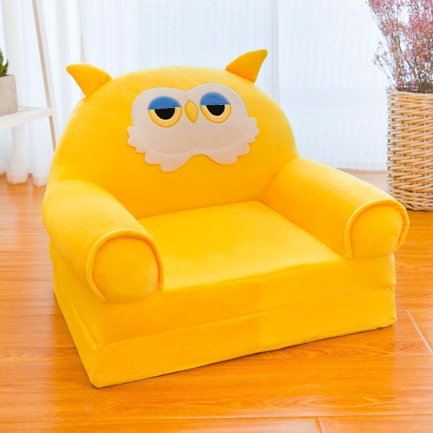 AVS Soft Toy Kids Owl Shape Baby Sofa Cum Bed Baby Chair for 0 2 Years Sofa Cum Bed Sofa Cum Bed 11 cm Soft Toy Kids Owl Shape Baby Sofa