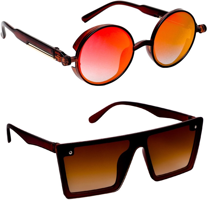 Anagram Round Sunglasses in Orange - Loewe | Mytheresa