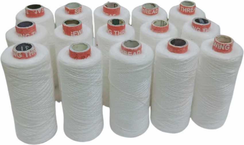 Sewing thread cotton white 1000m