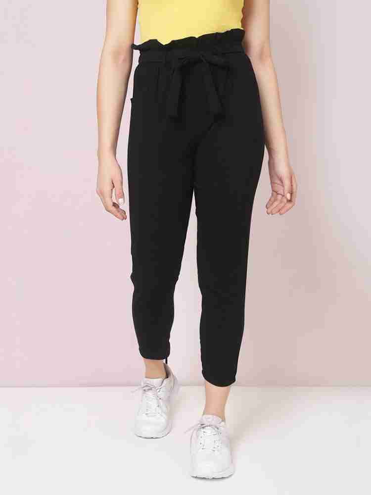 HERE&NOW Women Black Solid Ankle Length Leggings - Price History