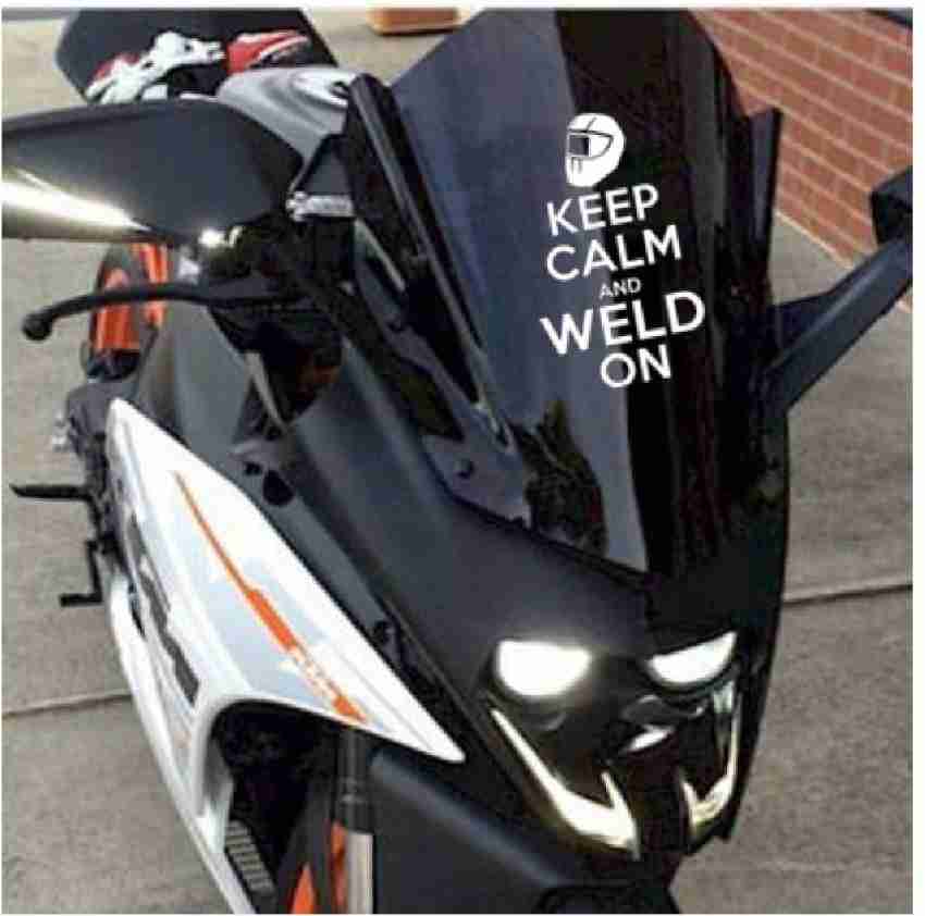 Bike front best sale visor sticker