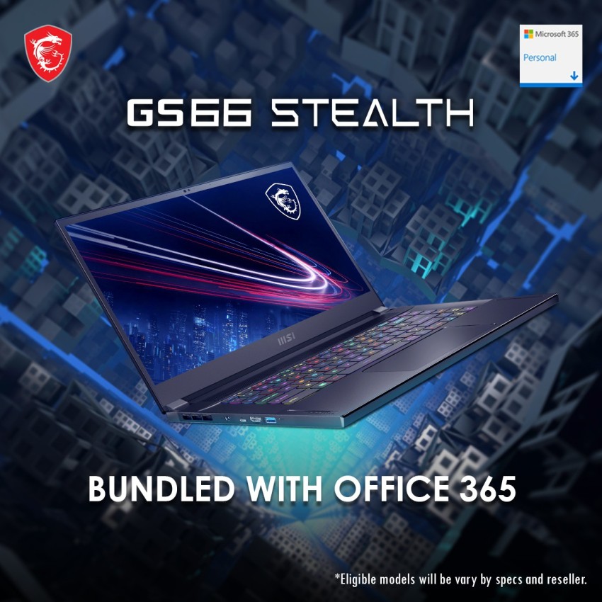 MSI GS66 Intel Core i7 11th Gen 11800H - (16 GB/1 TB SSD/Windows 10 Home/8  GB Graphics/NVIDIA GeForce RTX 3070/165 Hz/95 W) GS66 Stealth 11UG-418IN  Gaming Laptop Rs.235990 Price in India -