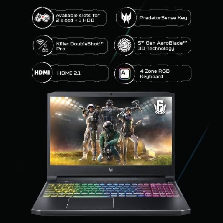 Acer Predator Helios 300 (PH315-54-760S), i7- 11800H, RTX 3060, 16GB, 512GB  SSD (Black) 