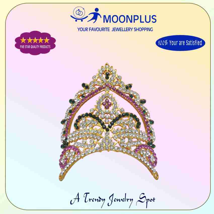 moonplus God , Goddess Alankar Gold plated Crown , Kreedam for Decoration  purpose Deity Ornament Price in India - Buy moonplus God , Goddess Alankar  Gold plated Crown , Kreedam for Decoration