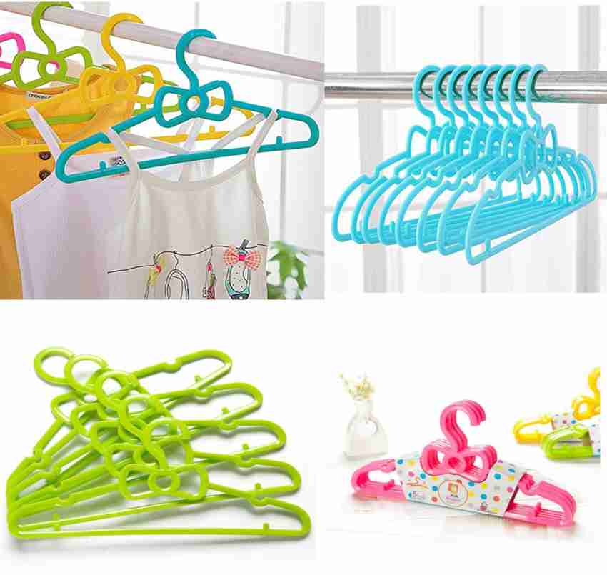 5pcs Blue Baby Clothes Hangers Newborn Infant Children Clothes Drying Rack