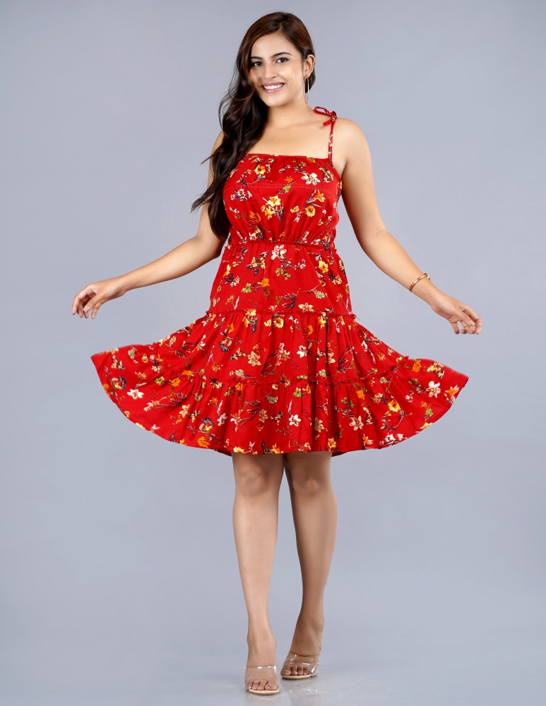 Flipkart hot sale red dress