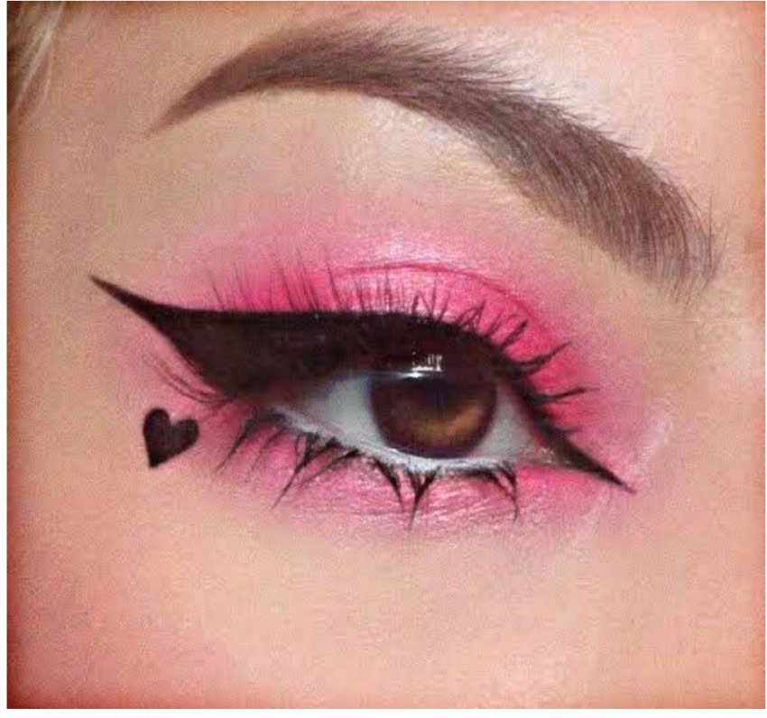 Three Elements double sided tattoo stamp eyeliner heart star long