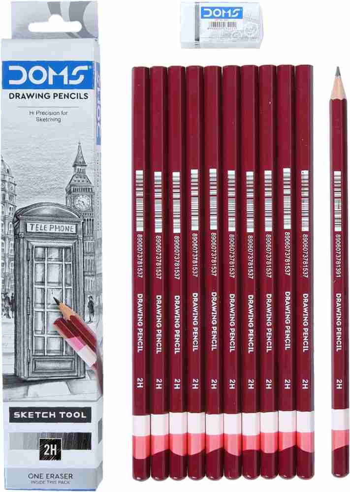 Levin Art Graphite Professional Drawing Sketching Pencil  Set- Artist Grade Degree Pencils 10B, 8B, 6B, 5B, 4B, 3B, 2B, B, HB, 2H, 4H  and 6H (Pack of 12), Art Blending