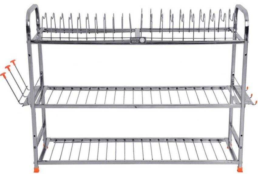 HAKKU Dish Drainer Kitchen Rack Steel Price in India - Buy HAKKU Dish  Drainer Kitchen Rack Steel online at