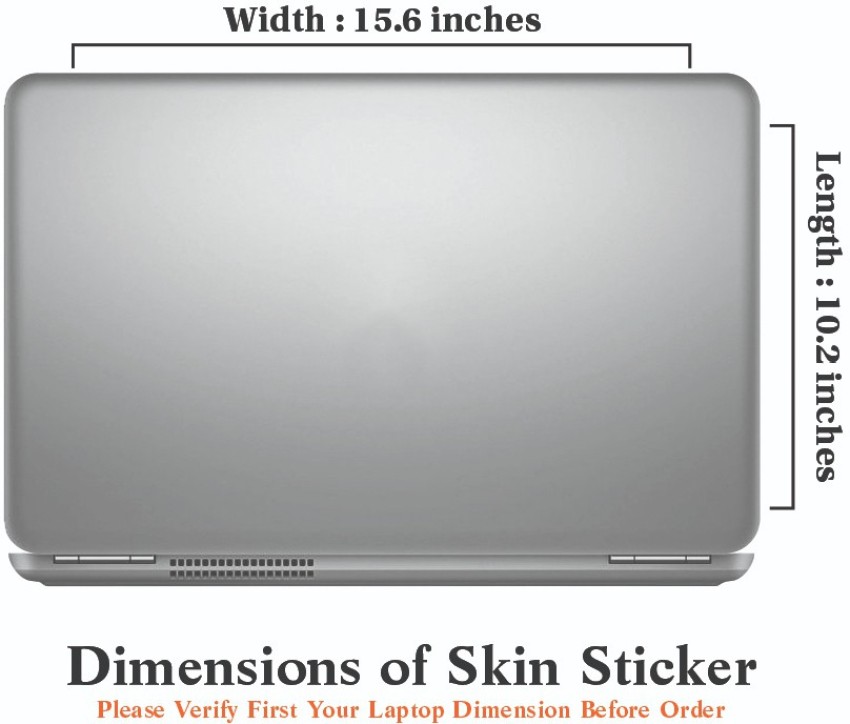 SANCTrix One Piece Laptop Skin Stickers (15.6 inches) For Dell