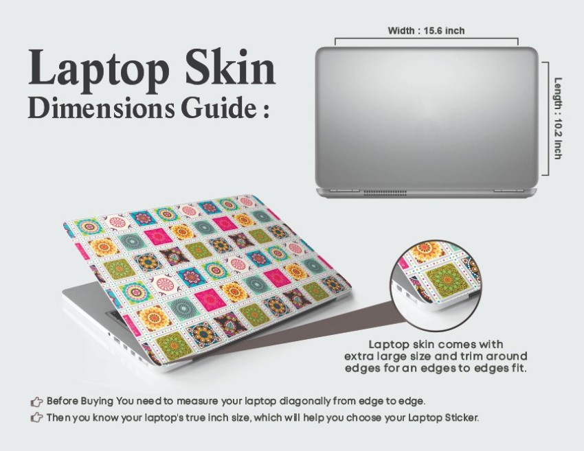 Make Unique Think White Abstract Skin Design Theme Laptop Skin Sticker  LAPSKINA293 Premium Vinyl Laptop Decal 15.6 Price in India - Buy Make  Unique Think White Abstract Skin Design Theme Laptop Skin