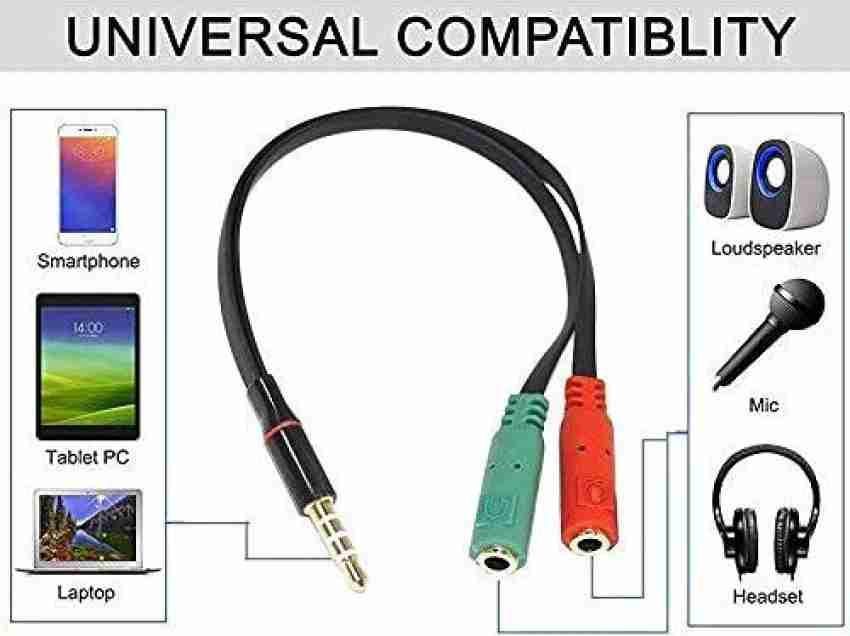 MillSO Headphone Splitter, 3.5 mm Audio Splitter TRS Male to 2 Female  Stereo Y Splitter Extension Cable for Dual Headphones/Speakers to  Smartphone, Mp3, Laptop, Tablet, PC - 8inch - Yahoo Shopping