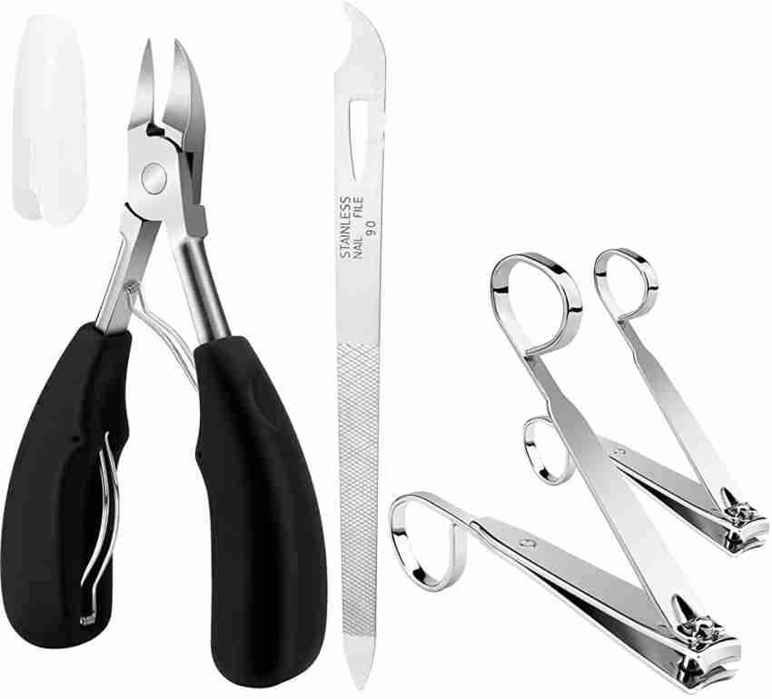 Toenail Clippers For Thick Nails And Ingrown Nails For Seniors - Stainless  Steel Soft Grip Nail Clippers With Nail File