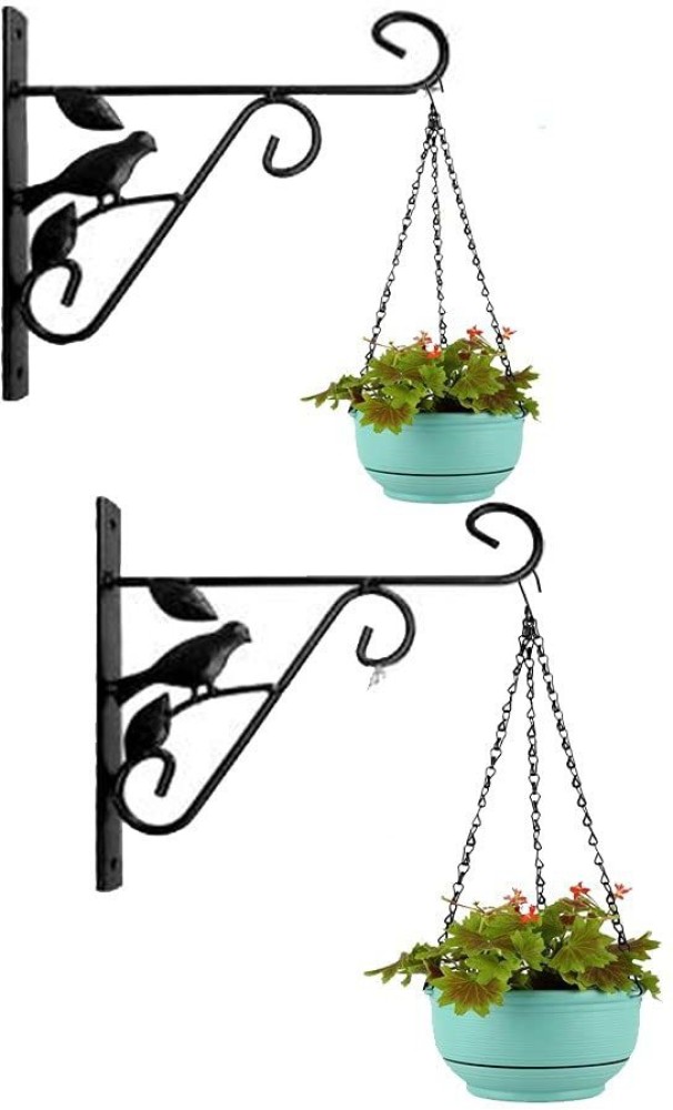 UV International Decent Wall Brackets Hook for Hanging Plants Wrought Iron  Flower Plant Container Set Price in India - Buy UV International Decent Wall  Brackets Hook for Hanging Plants Wrought Iron Flower Plant Container Set  online at