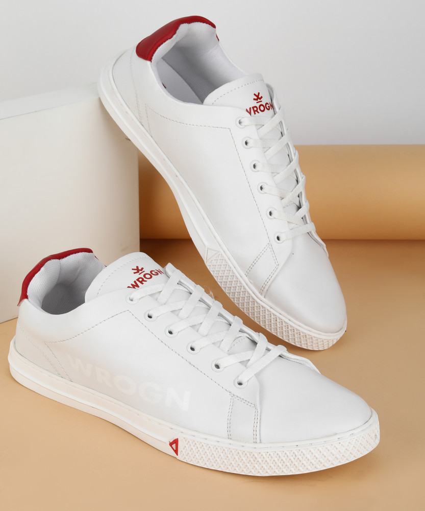 Running Shoes Wrogn White Sneakers Athletic Cheap Shoes Brand WROGN Men  Brand Logo Printed Running Shoes