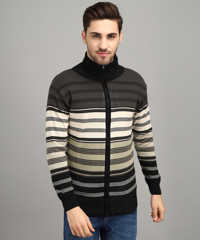 Mens black cheap sweater with zipper