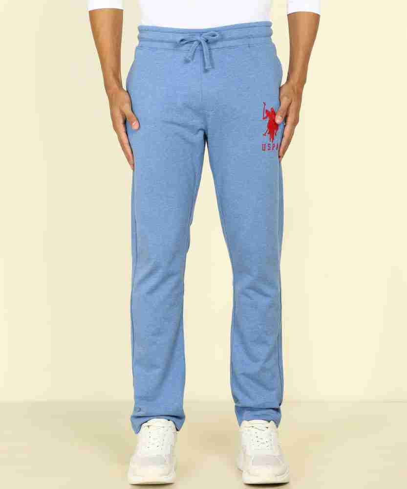 U.S. POLO ASSN. Solid Men Blue Track Pants - Buy U.S. POLO ASSN