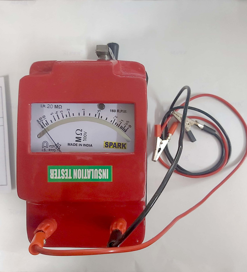 METERBAZAR spark Hand Driven MEGGER Generator Insulation Tester