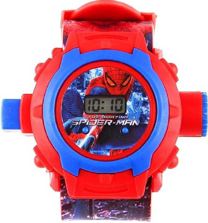 AKY TRADERS AKY Red Spiderman Digital Watch For Girls Buy AKY TRADERS AKY Red Spiderman Digital Watch For Girls AKY new creative watch for kid red spiderman watch with projector