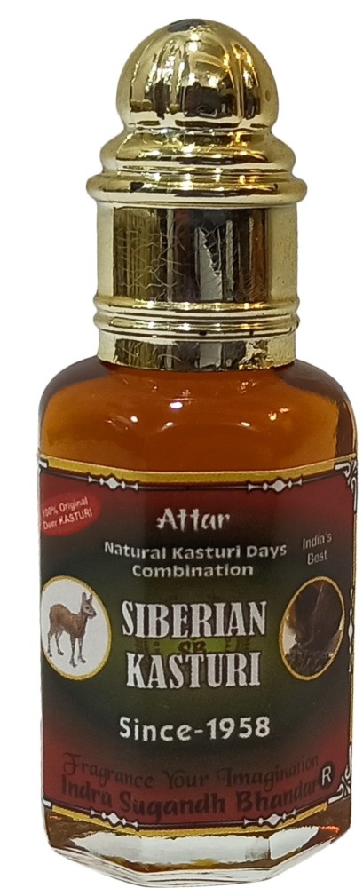 INDRA SUGANDH Pure Siberian Kasturi Attar 12 ml. Divine Musk