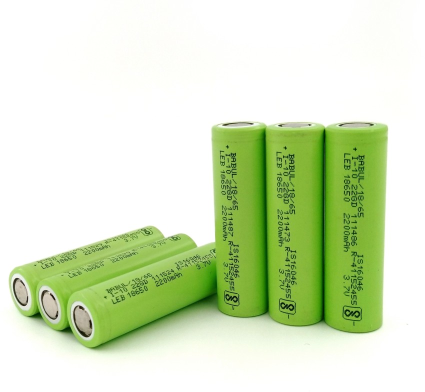 vyapt Li-ion _2200_mAh 18650 3.7v Rechargeable Pack of 6 Battery