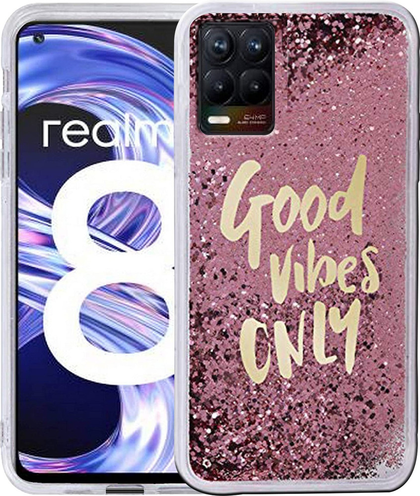 Rance Back Cover for Realme 8 Liquid Flowing Glitter Sparkle