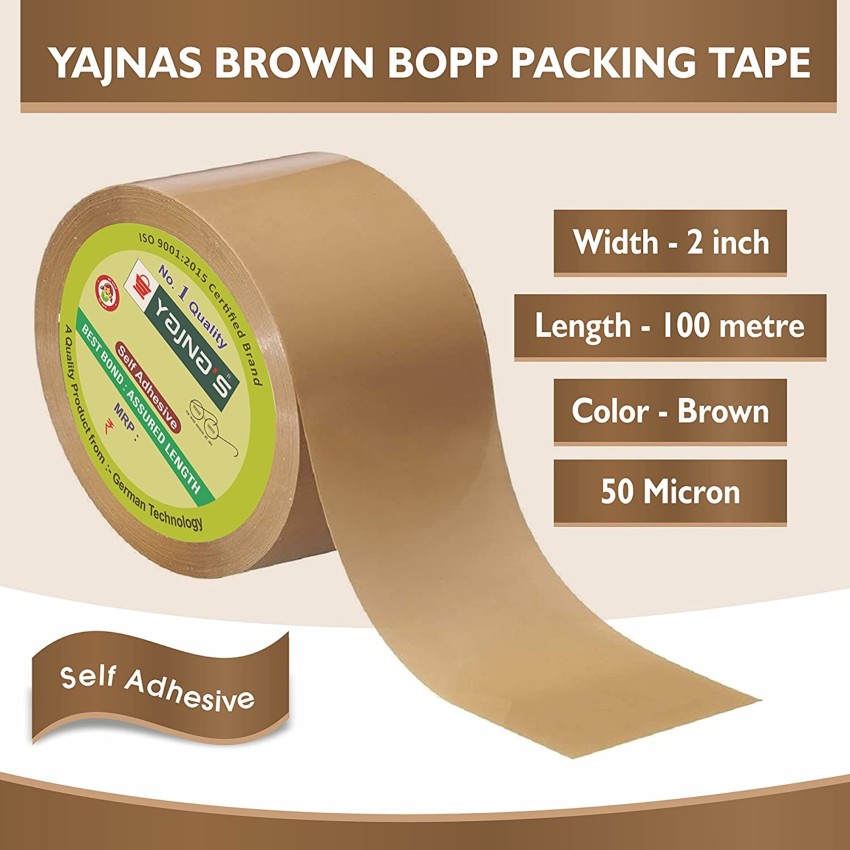 RD Zoom Enterprises Brown Tape And Transparent Tape 2 Inch  (3pcs Each) Industrial Shipping Packaging tape (Manual) - tape