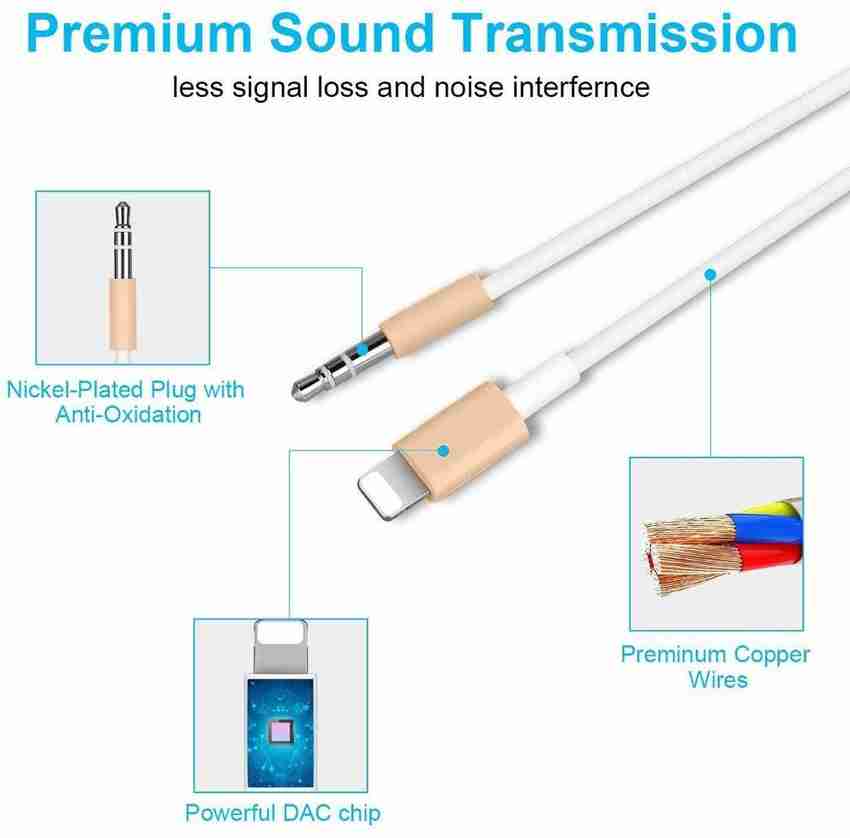 Aux cord plug top in for car