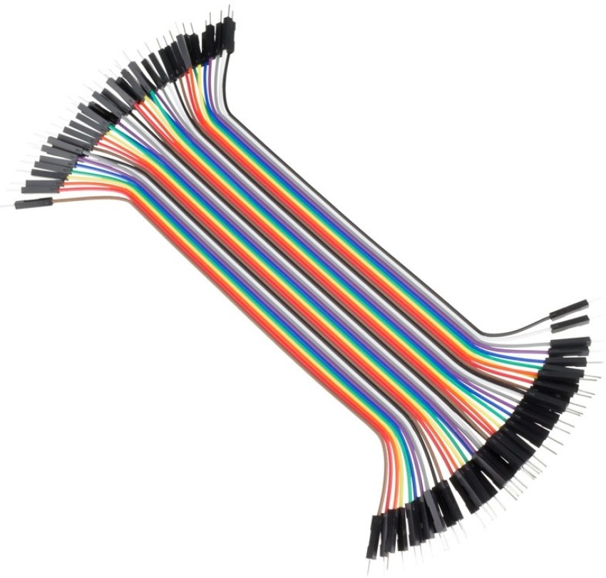 Vayuyaan M-M Jumper Wire Male to Male Dupont 40pcs, 20cm, 10 colours.  (Multicolor) Electronic Components Electronic Hobby Kit Price in India -  Buy Vayuyaan M-M Jumper Wire Male to Male Dupont 40pcs