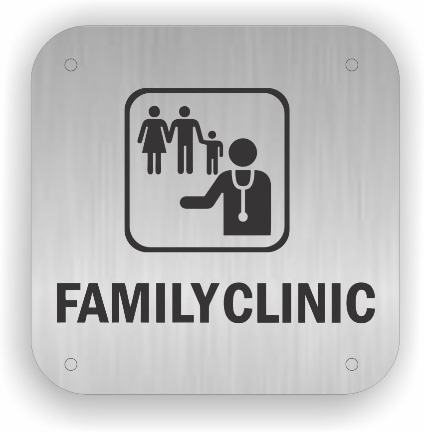 Hardika Creation Stainless Steel Self Adhesive FAMILY CLINIC 6X6 Inches'' Signage  Board Emergency Sign Price in India - Buy Hardika Creation Stainless Steel Self  Adhesive FAMILY CLINIC 6X6 Inches'' Signage Board Emergency